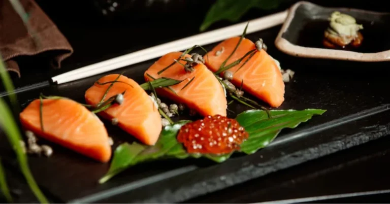 sushi order topped with salmon nyt