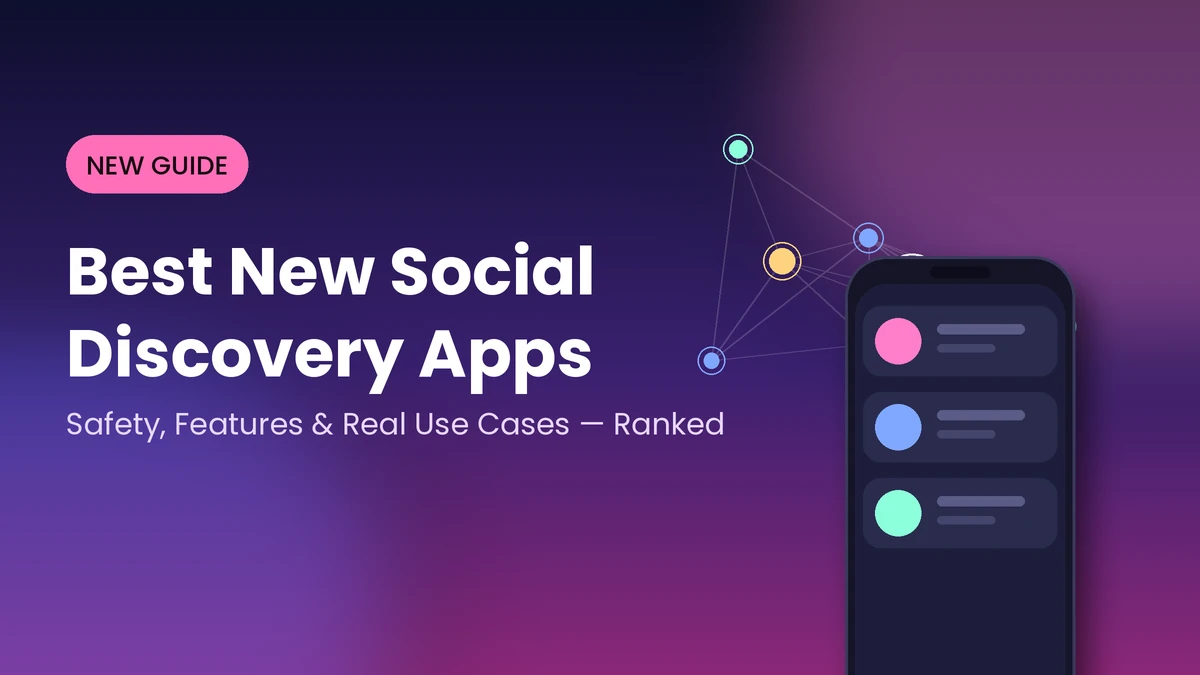 Best new social discovery apps – smartphone showing app matches and connected user network