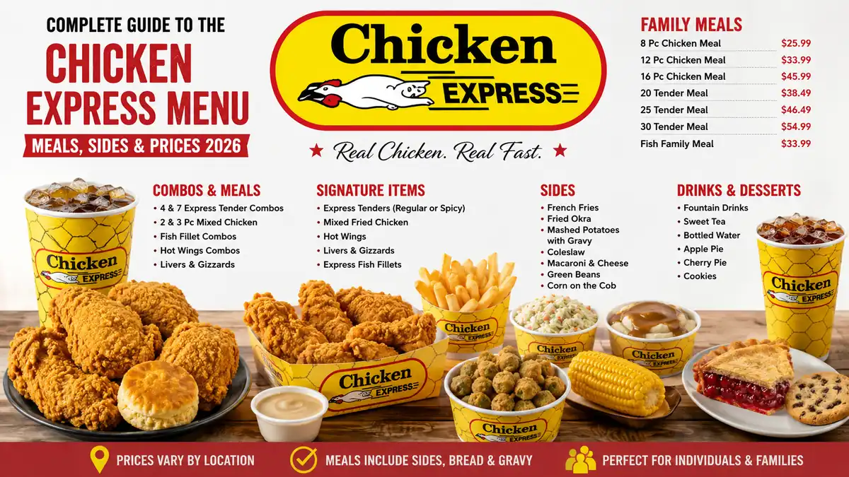 chicken express menu: Prices, Meals & Sides 2026