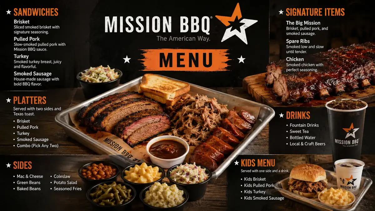 mission bbq menu: Prices, Meats, Sides & Calories