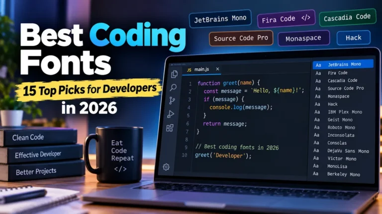Best Coding Fonts: 15 Top Picks for Developers in 2026